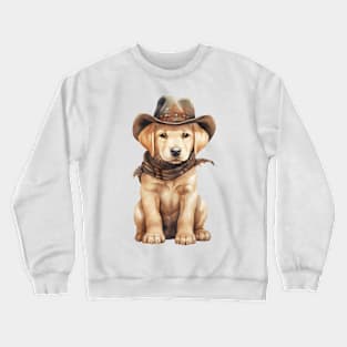Cowboy Labrador Retriever Dog Crewneck Sweatshirt